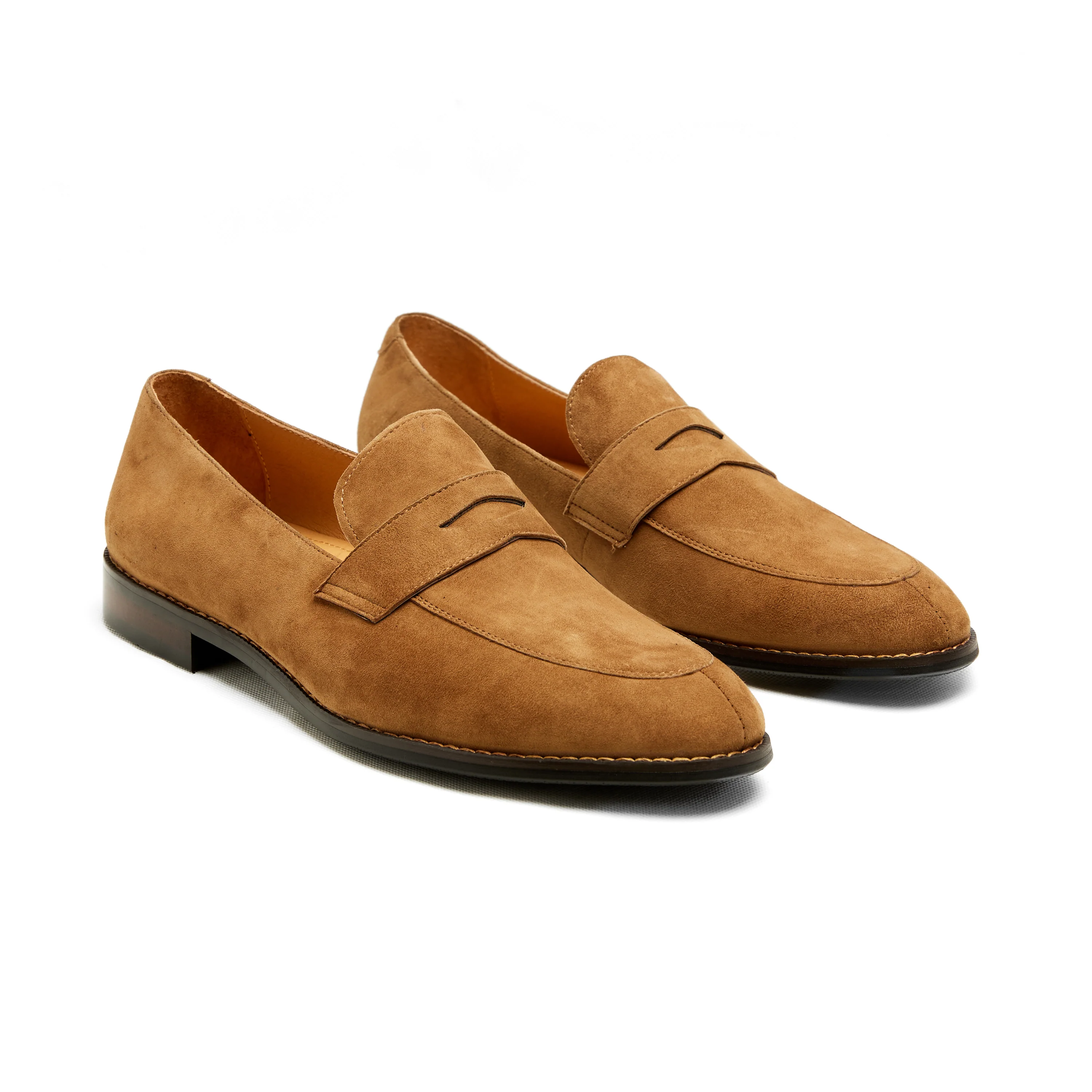 Lupo Bianco Torino Suede Penny Loafers – Handcrafted Elegance - Image 2