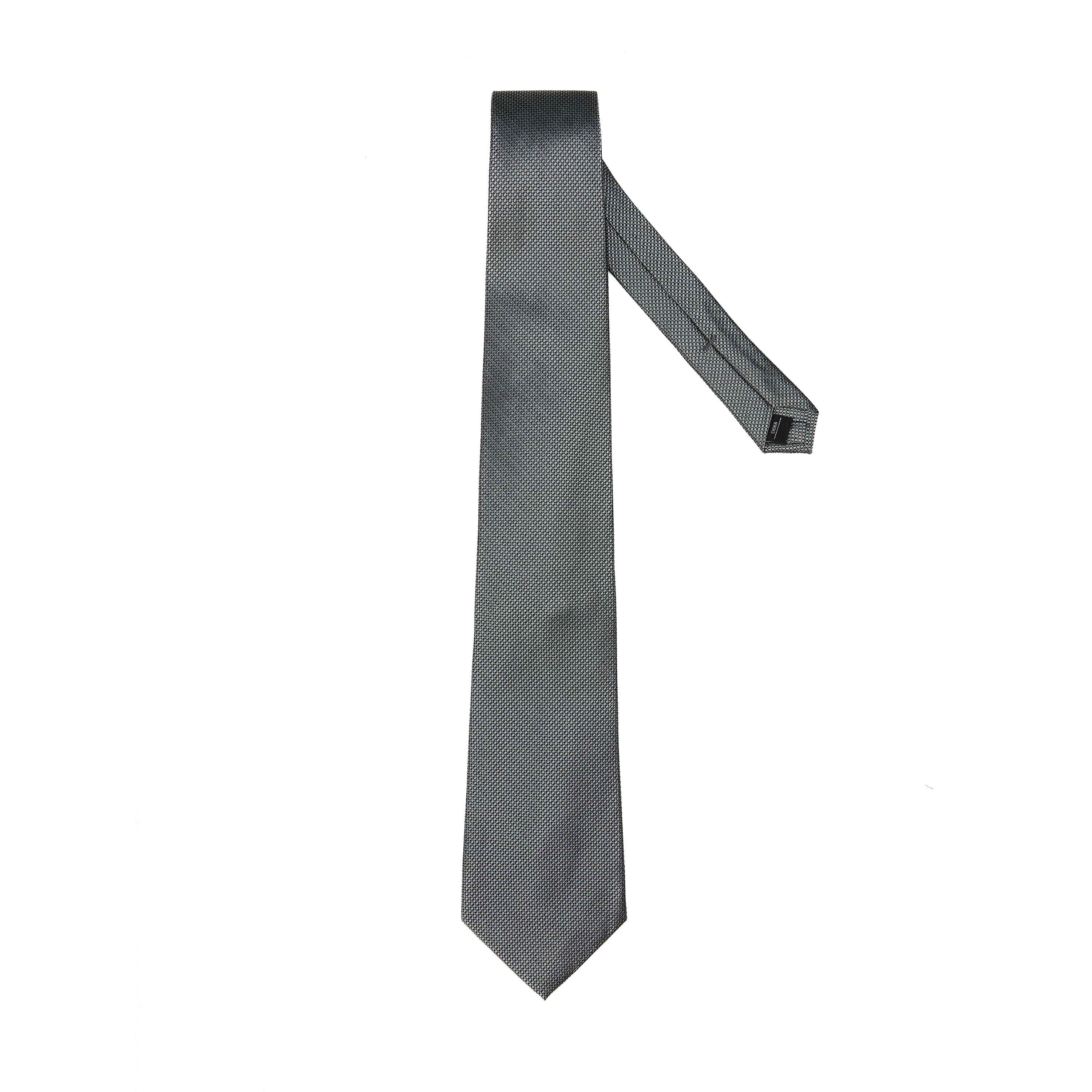 Lupo Bianco Ash Grey Micro-Texture Tie - Image 2