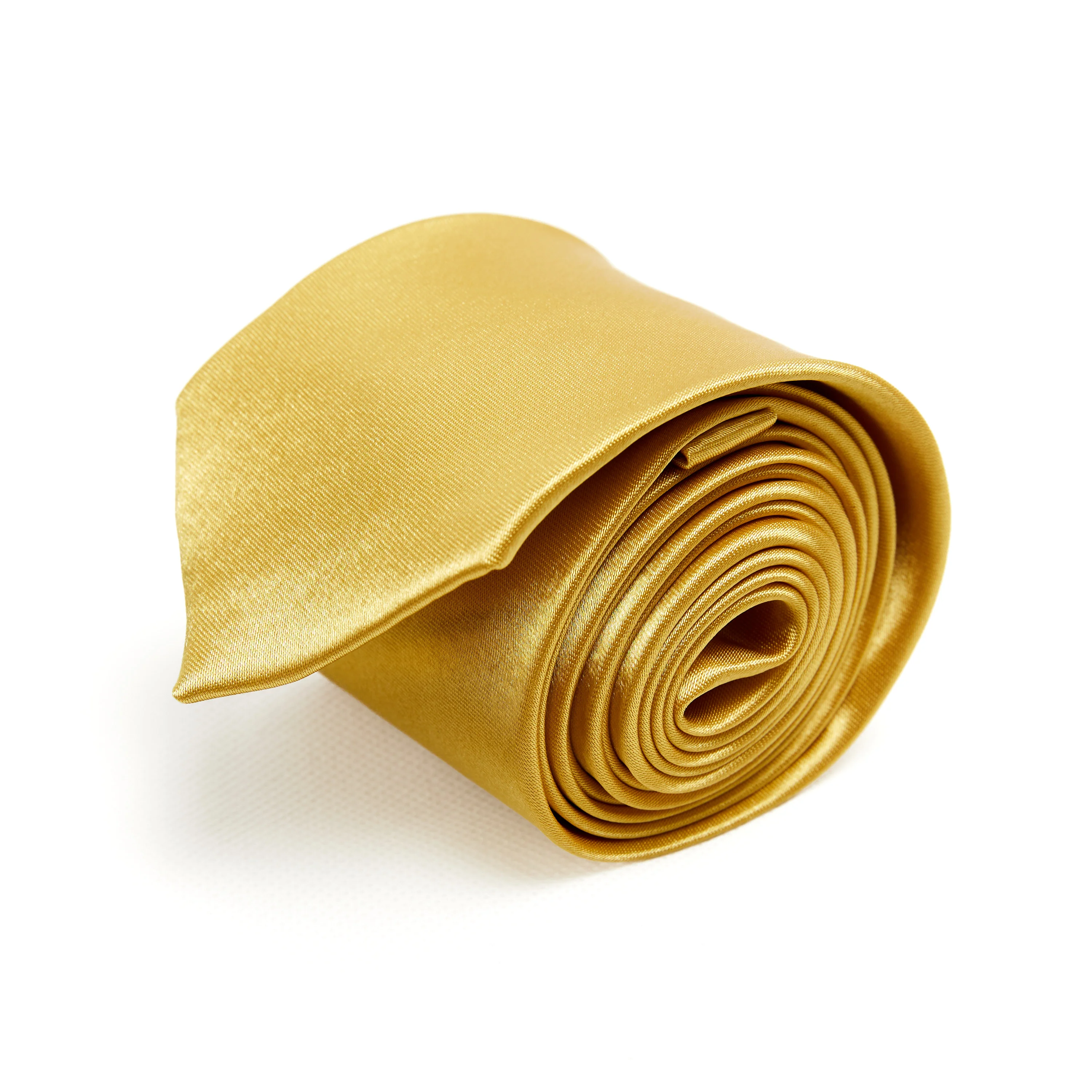 Lupo Bianco Aureo Silk Tie – Golden Yellow - Image 2