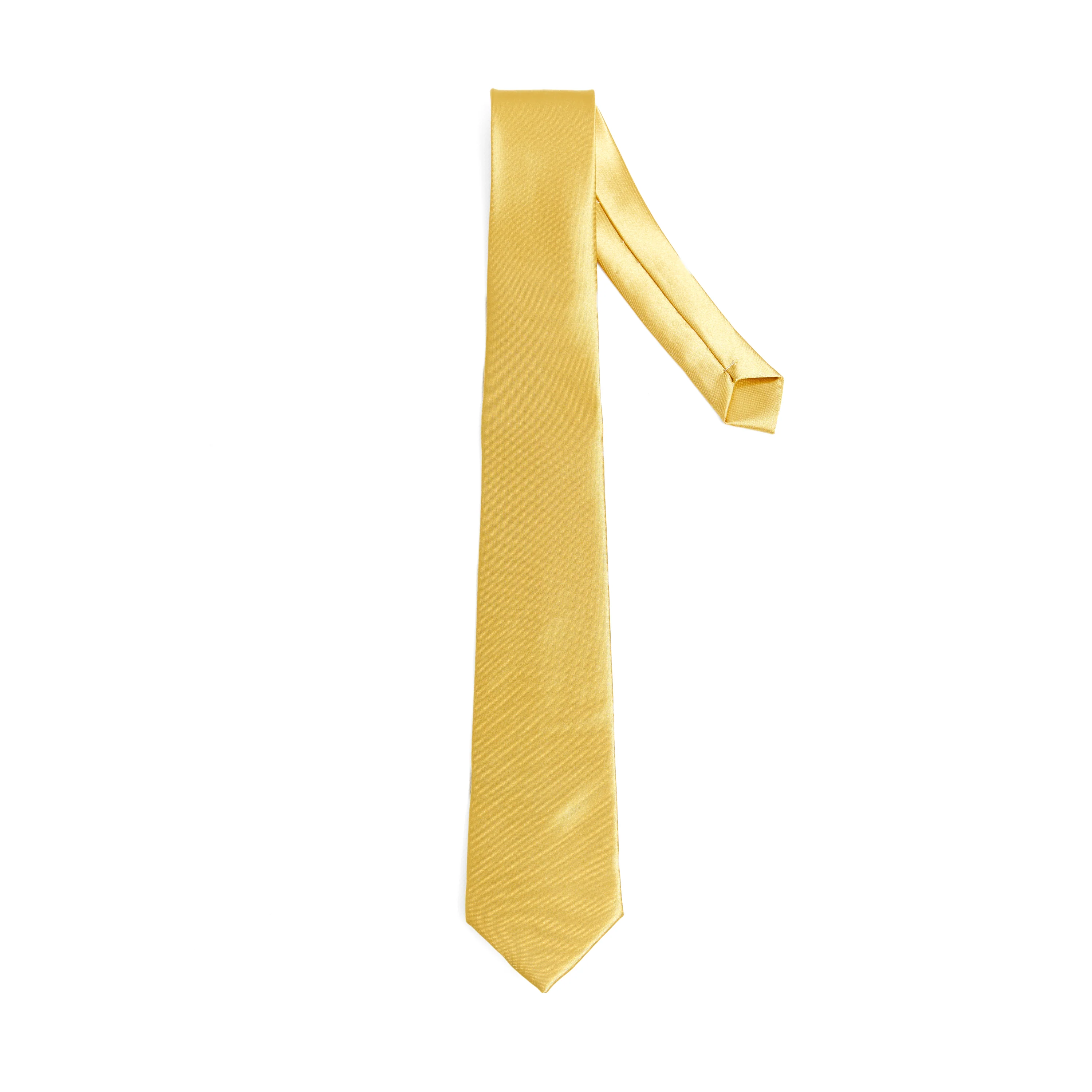 Lupo Bianco Aureo Silk Tie – Golden Yellow - Image 5