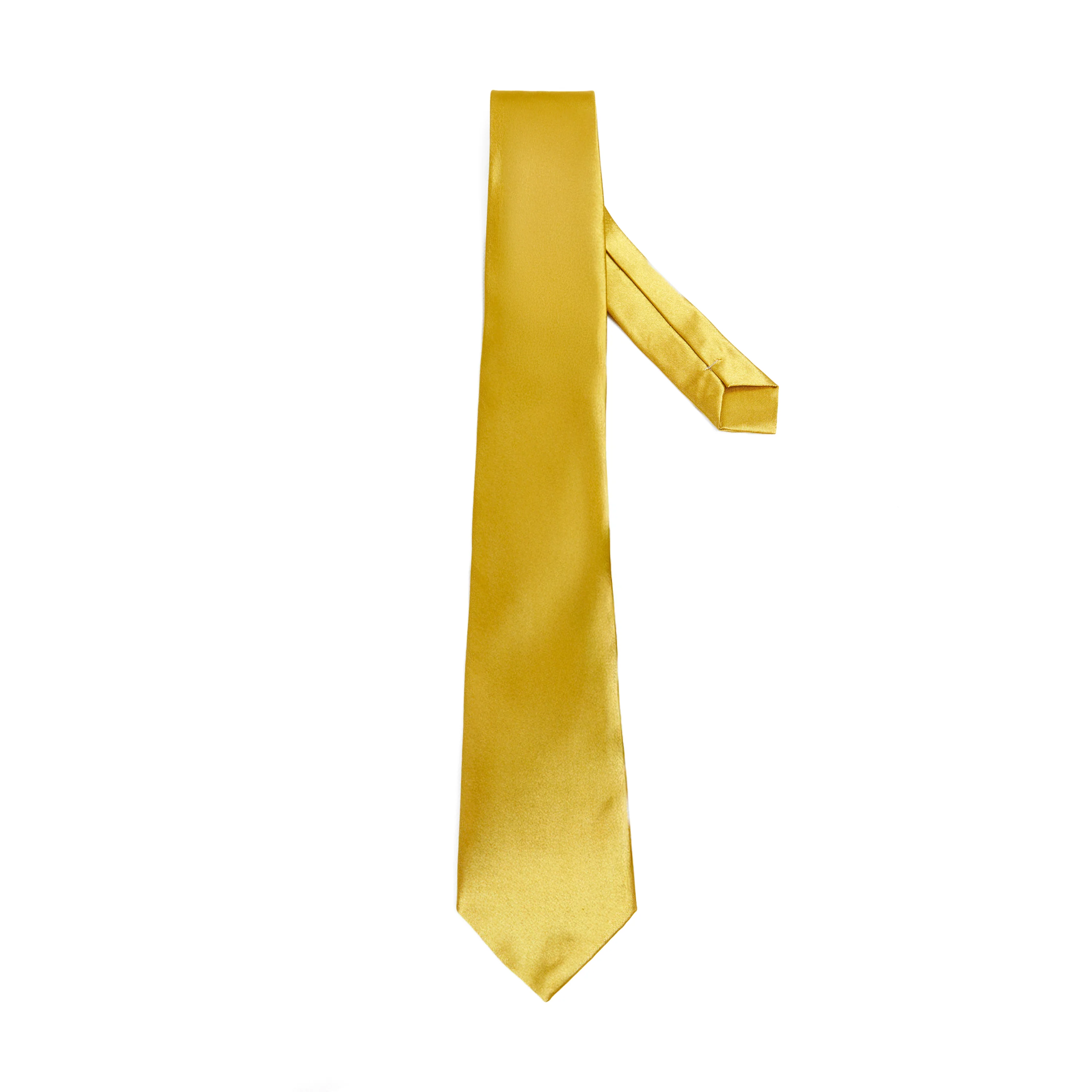 Lupo Bianco Aureo Silk Tie – Golden Yellow - Image 6