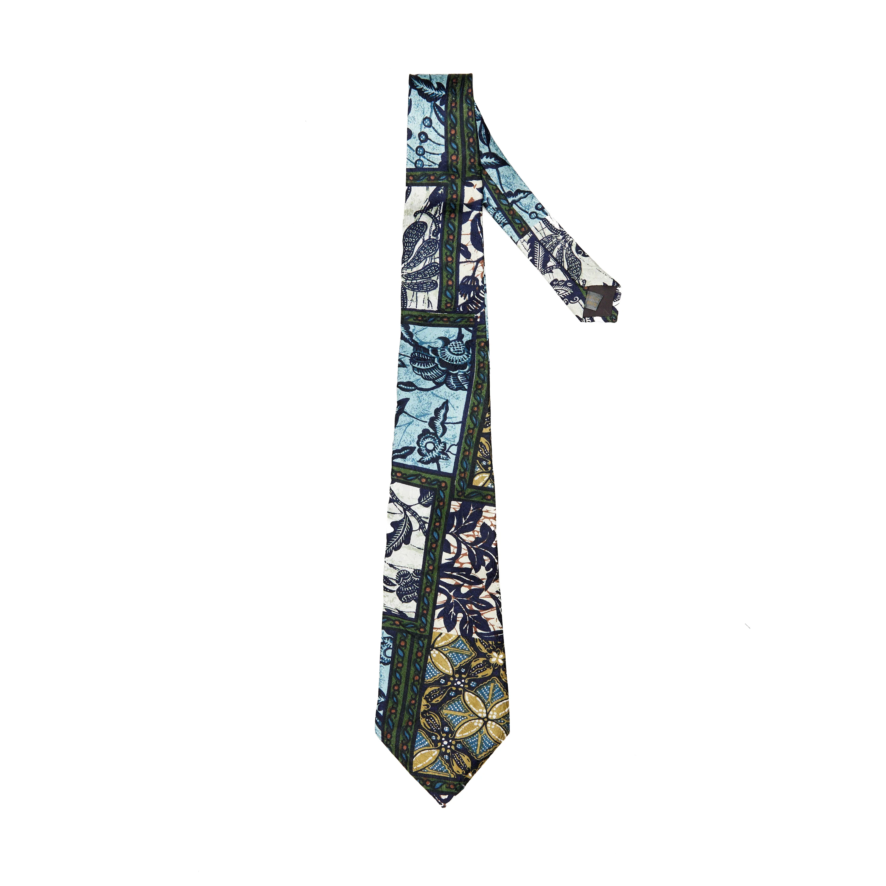 Lupo Bianco Azzurro Botanico Tie - Image 2