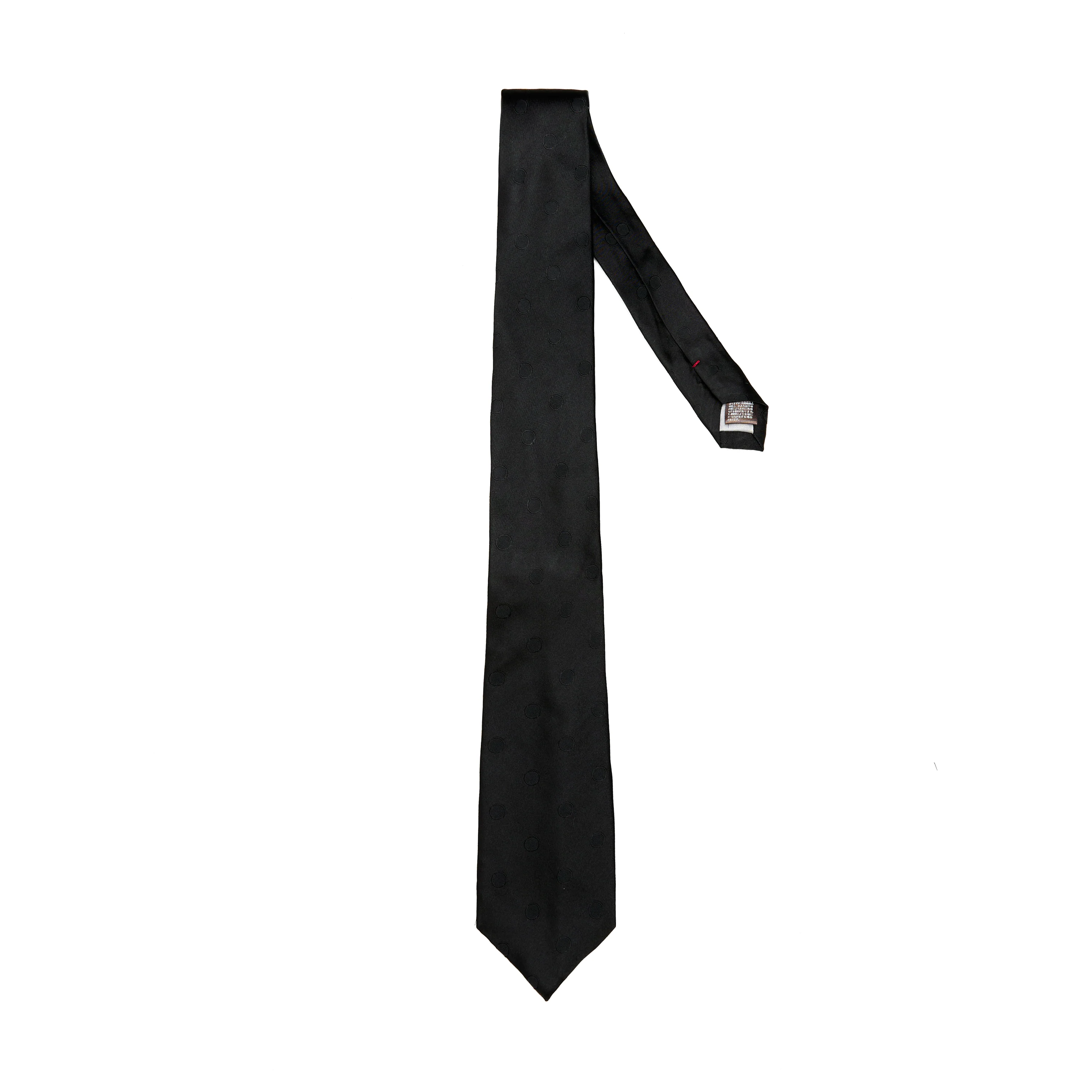 Lupo Bianco Black Tonal Dot Tie - Image 2