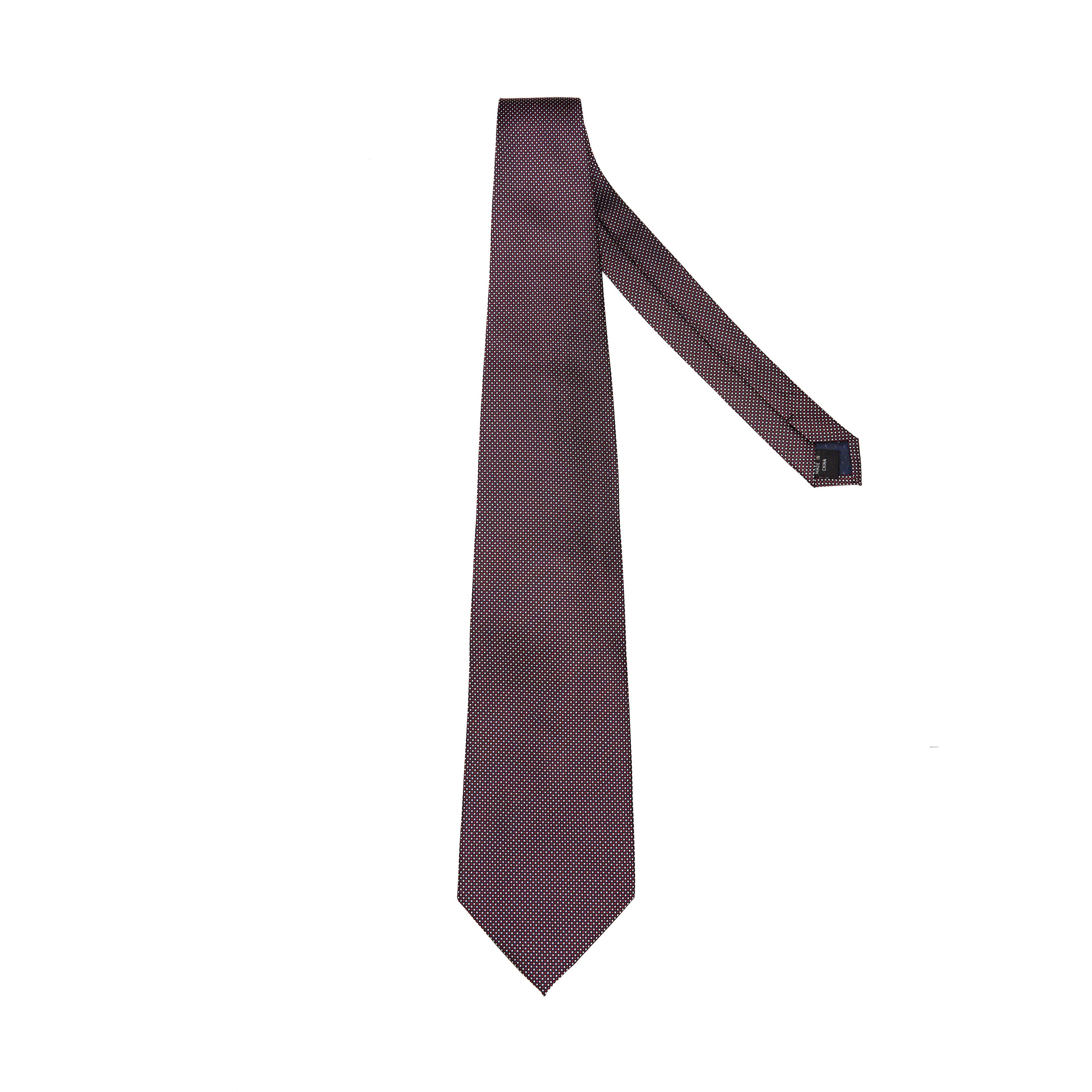Lupo Bianco Burgundy Micro-Texture Tie - Image 2