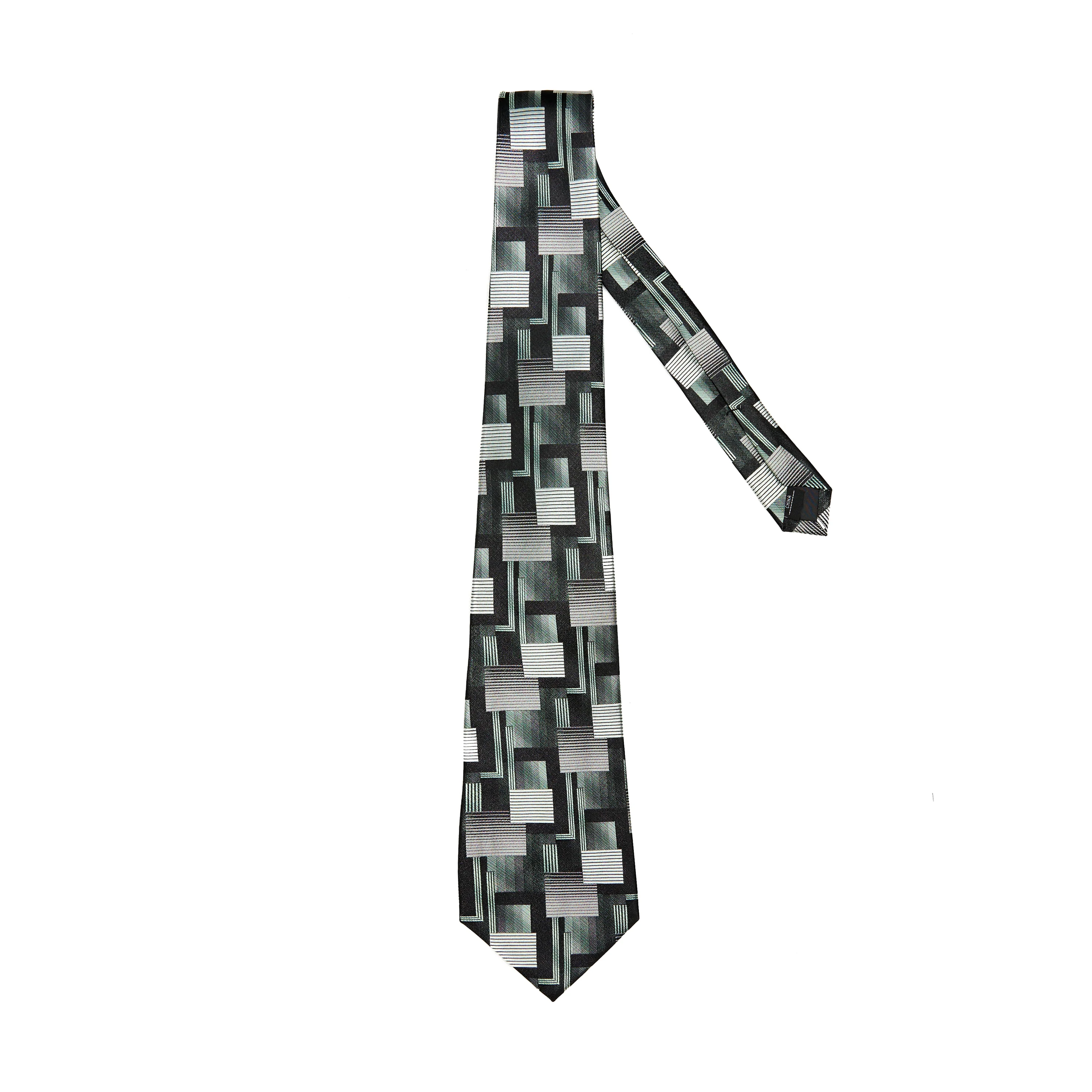 Lupo Bianco Geometric Noir Tie - Image 2