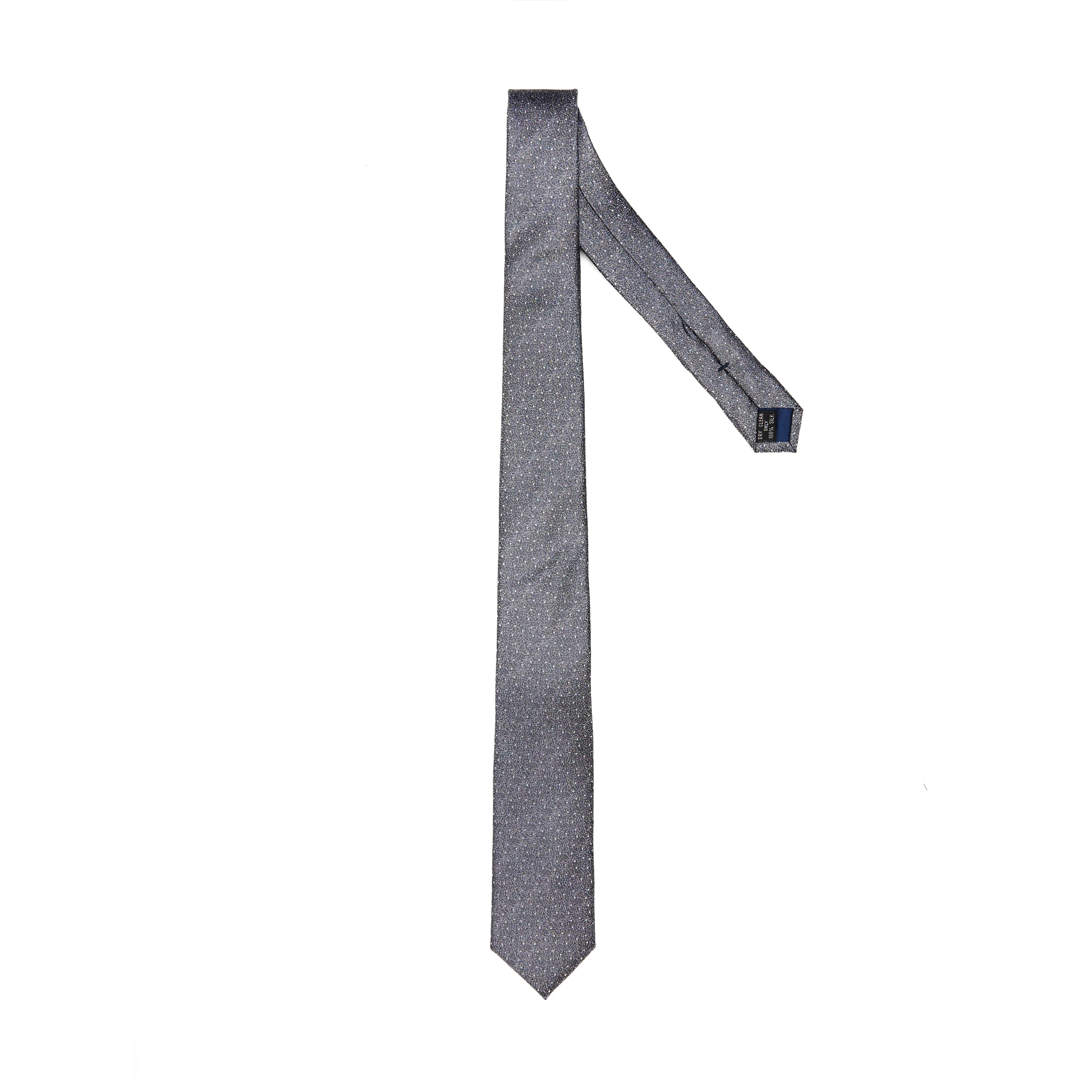 Lupo Bianco Grey Micro Texture Tie - Image 2