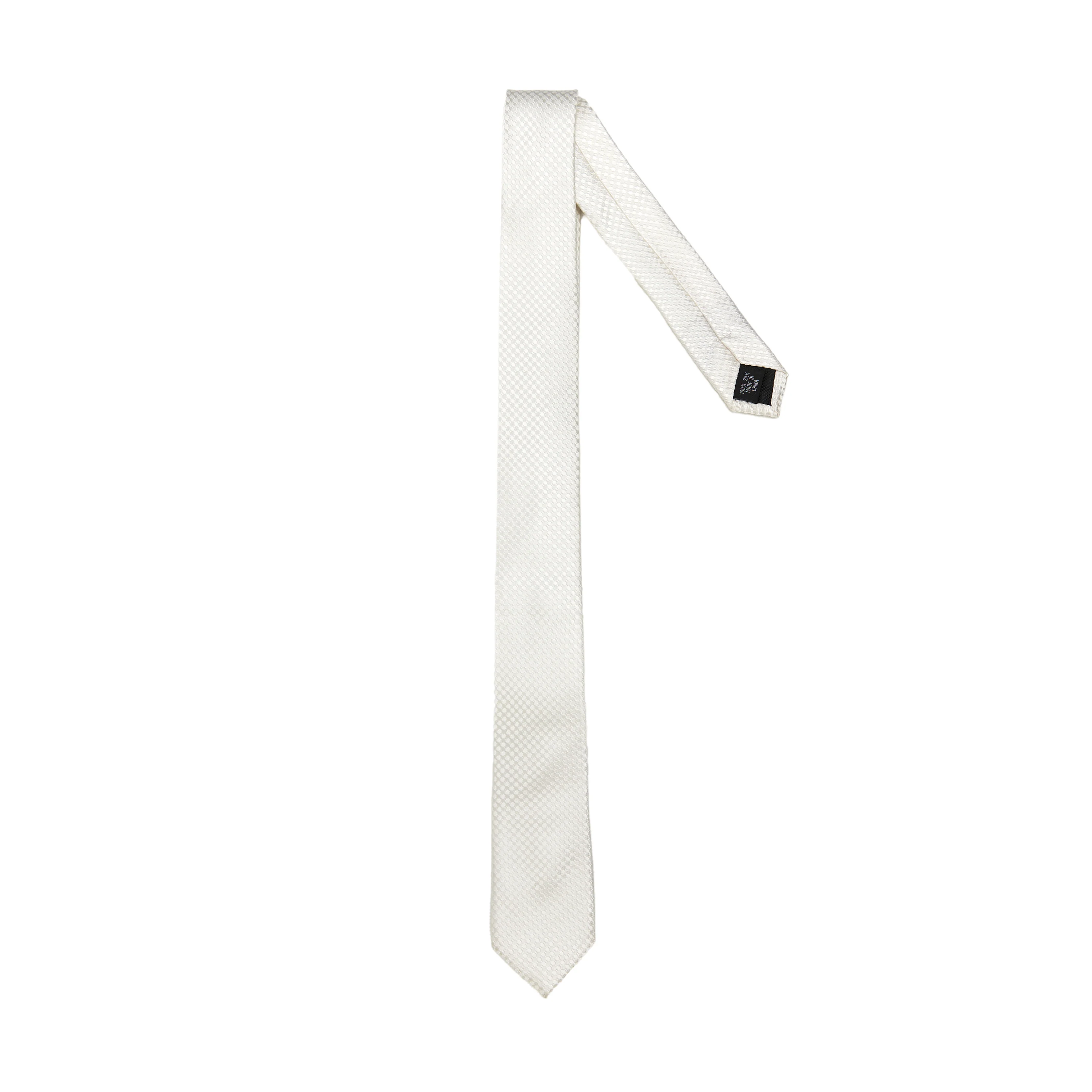 Lupo Bianco Ivory Textured Silk Tie - Image 2
