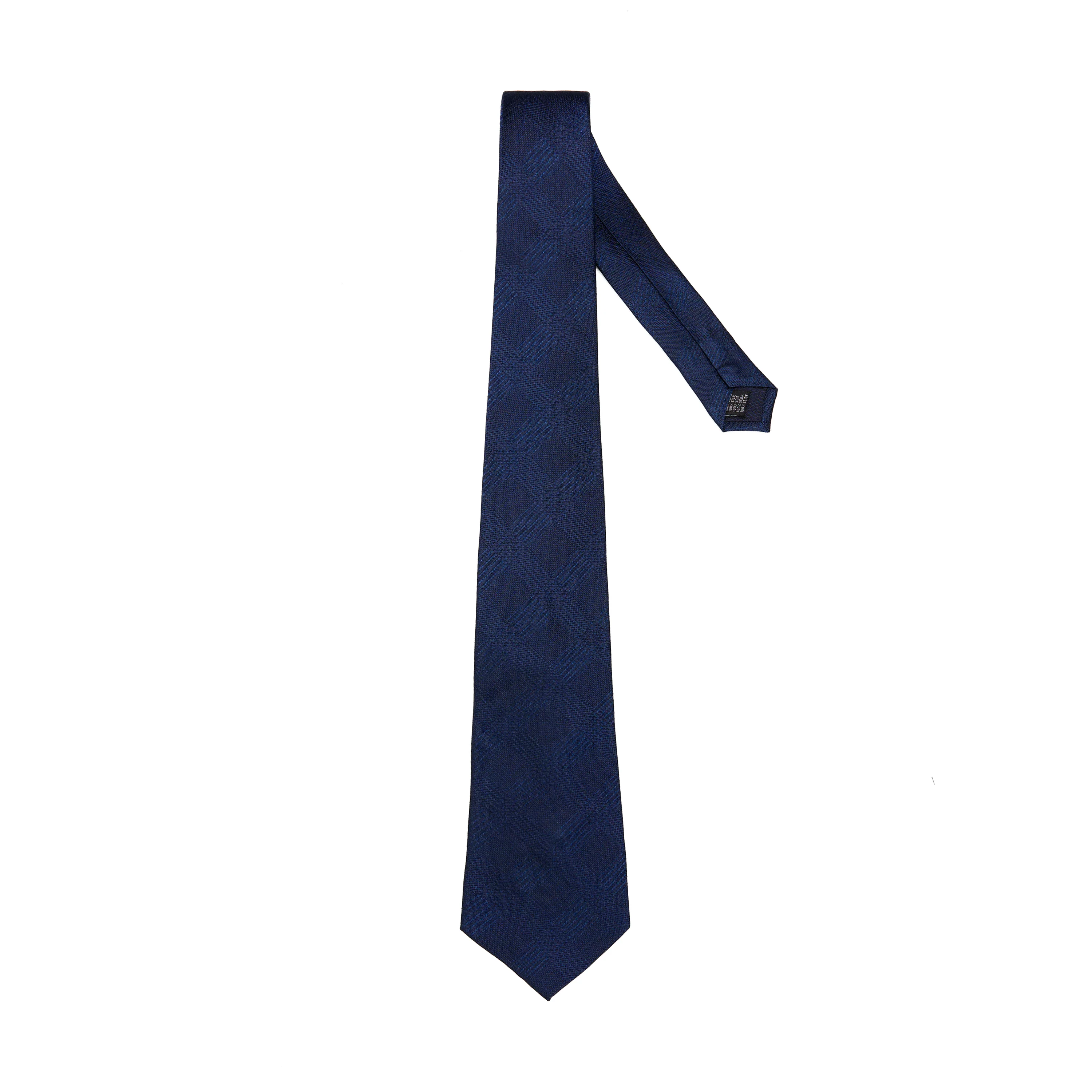 Lupo Bianco Navy Tonal Pattern Silk Tie - Image 2