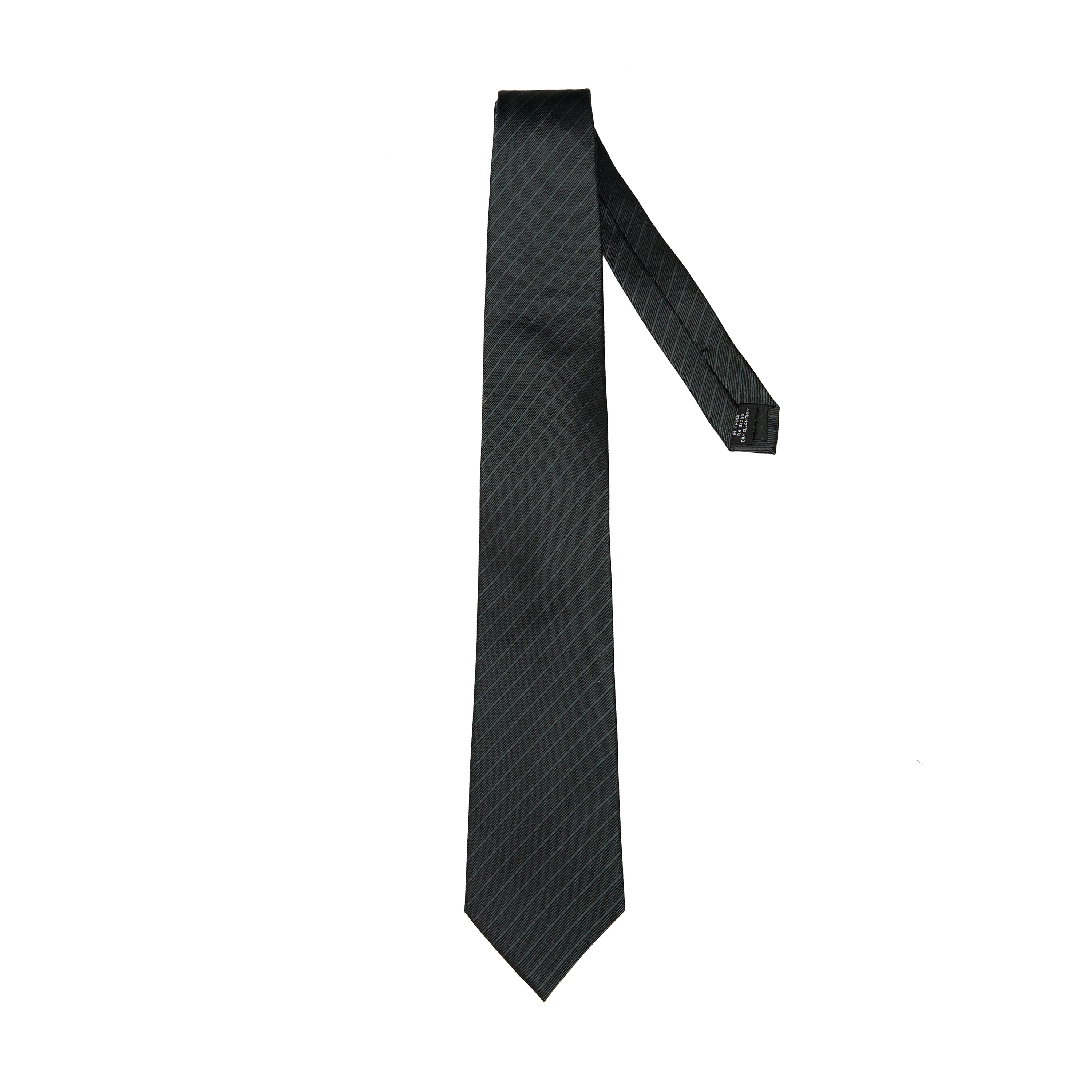 Lupo Bianco Nero Diagonal Stripe Tie - Image 2