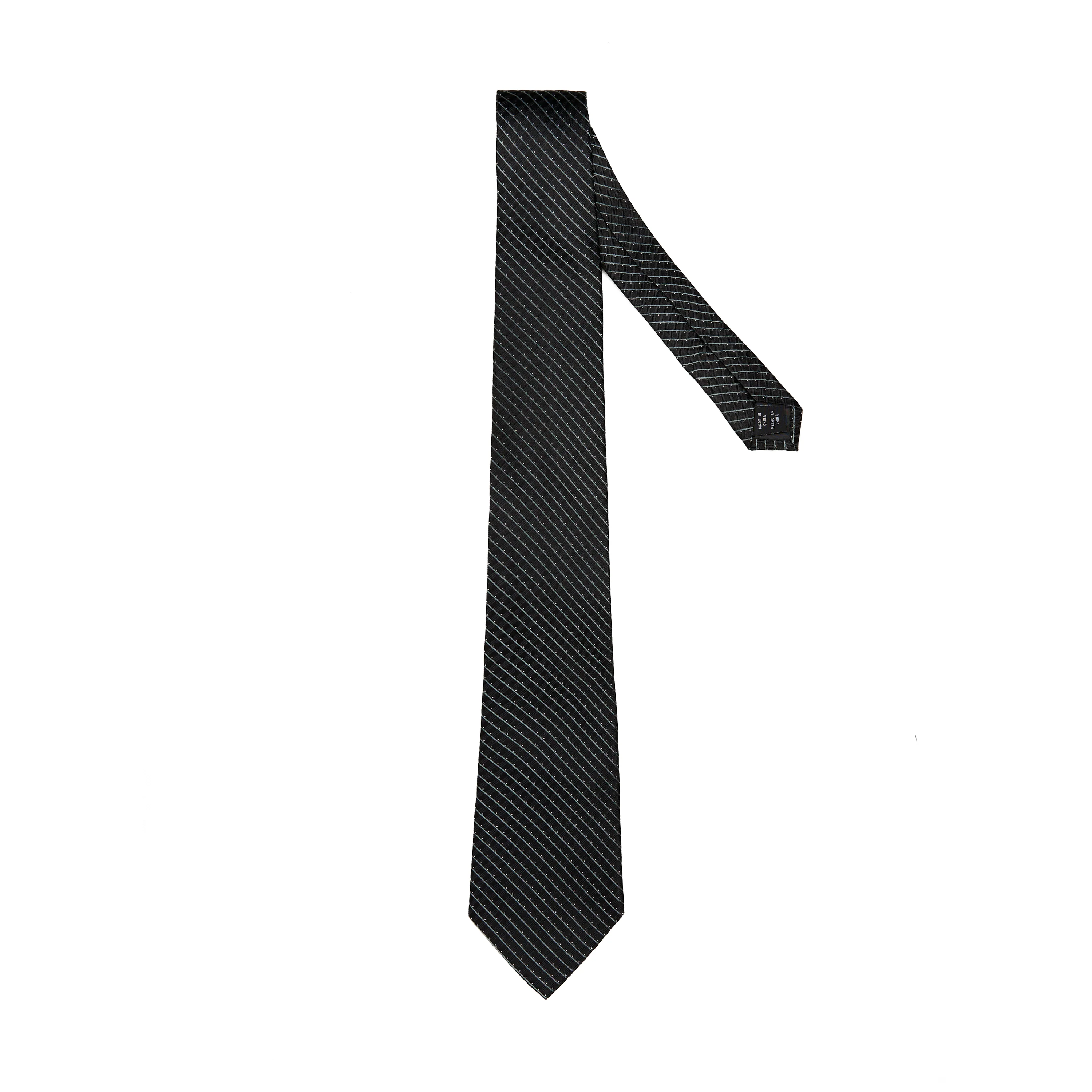 Lupo Bianco Nero Micro Stripe Tie - Image 2