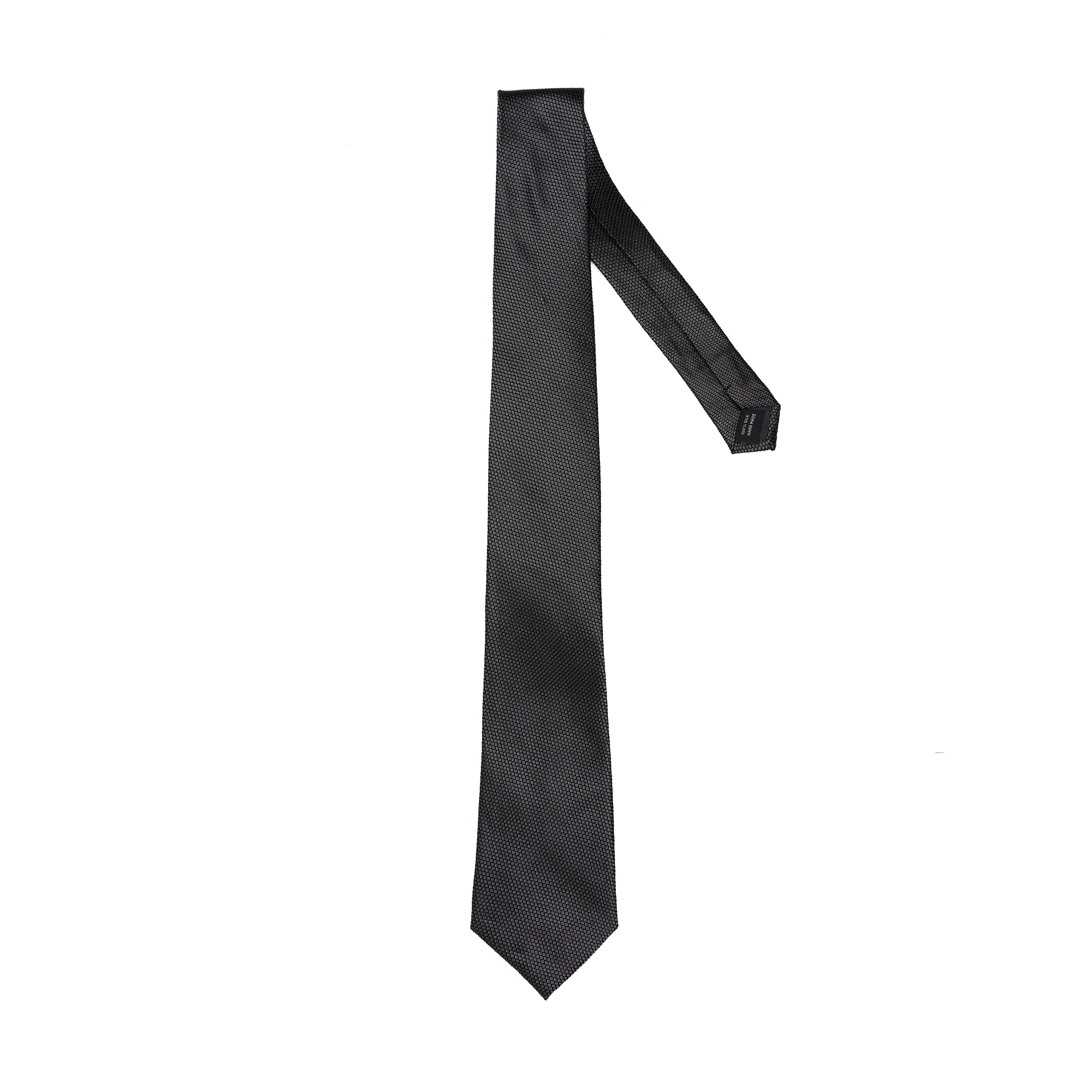 Lupo Bianco Nero Micro-Texture Tie - Image 2