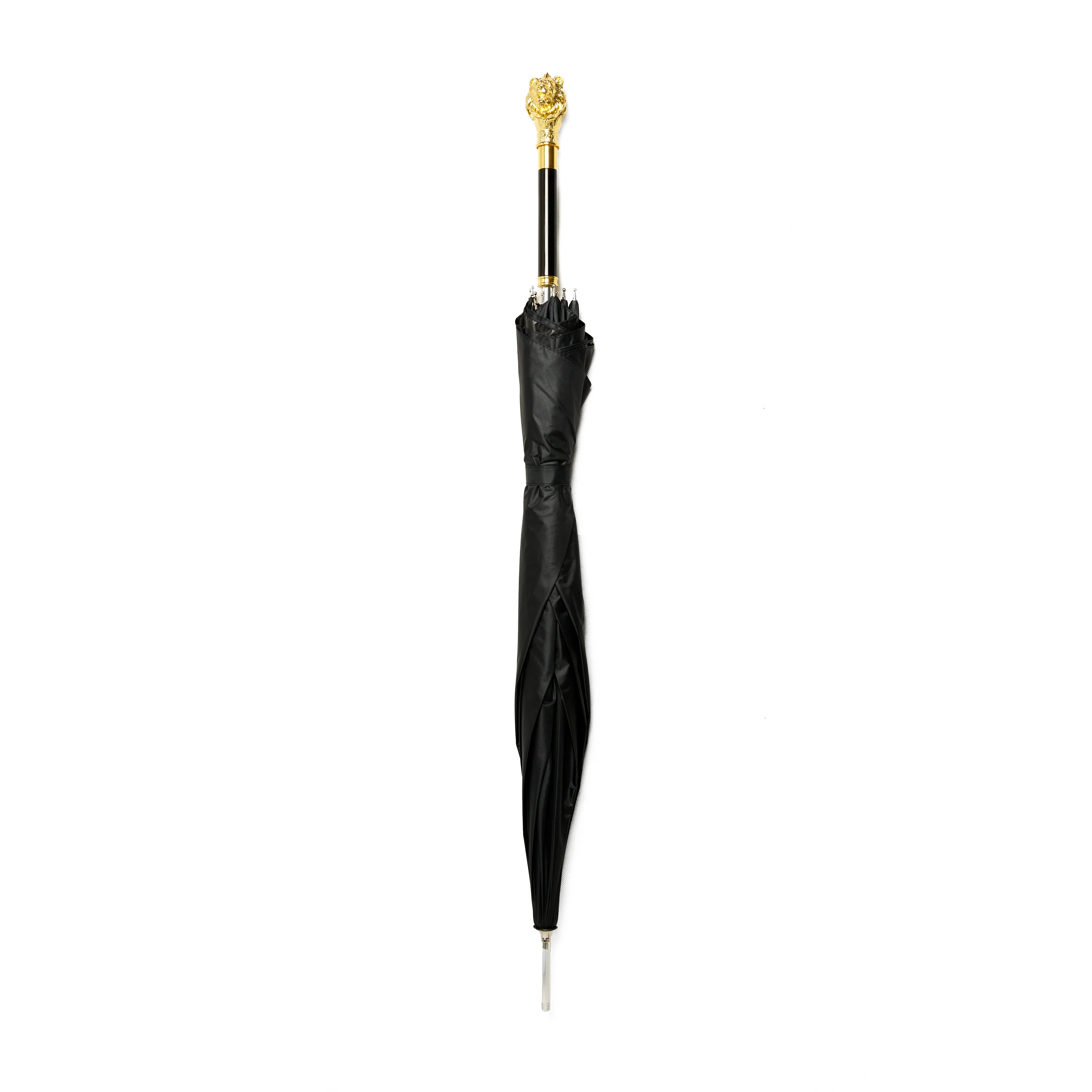 Lupo Bianco Gold Handle Signature Umbrella
